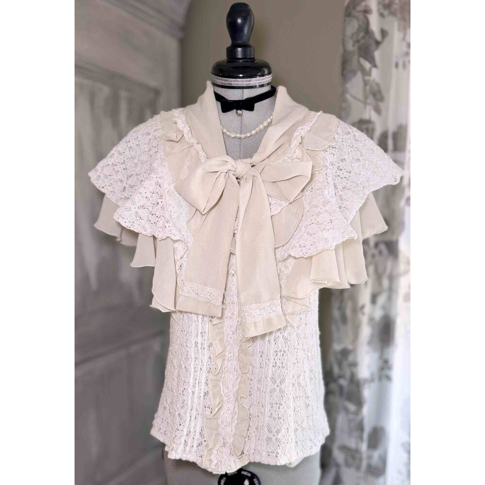 Liz Lisa Frill Ribbon Salopettes Axes Femme Blouse Jfashion Gyaru Himekaji Japan - Picture 6 of 16